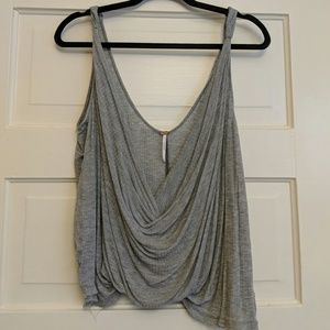 Free people - light grey low neck tank